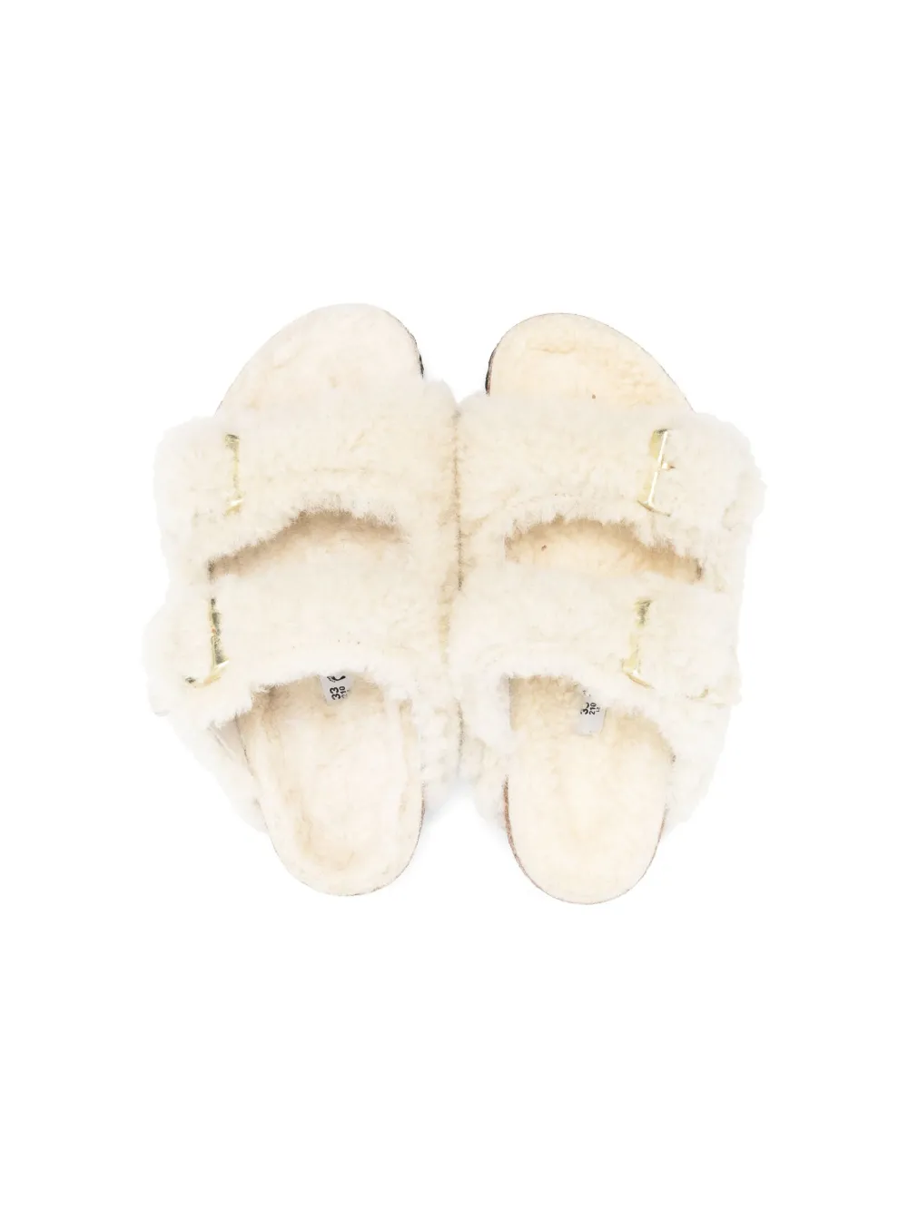 Сандалии arizona из овчины Birkenstock Kids, бежевый — фото 3