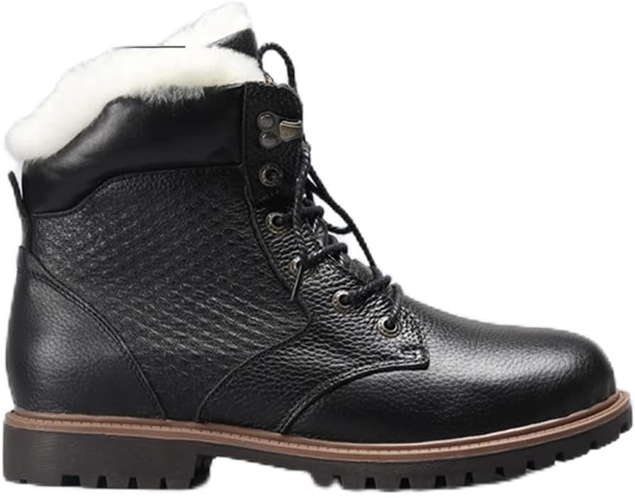 

Мужские зимние сапоги PDUEX Thermal Products с верхом из кожи и внутренним слоем из 100% шерсти, чтобы согреть ваши ноги (Цвет: 1568, Размер: 12), 11.5 Black1