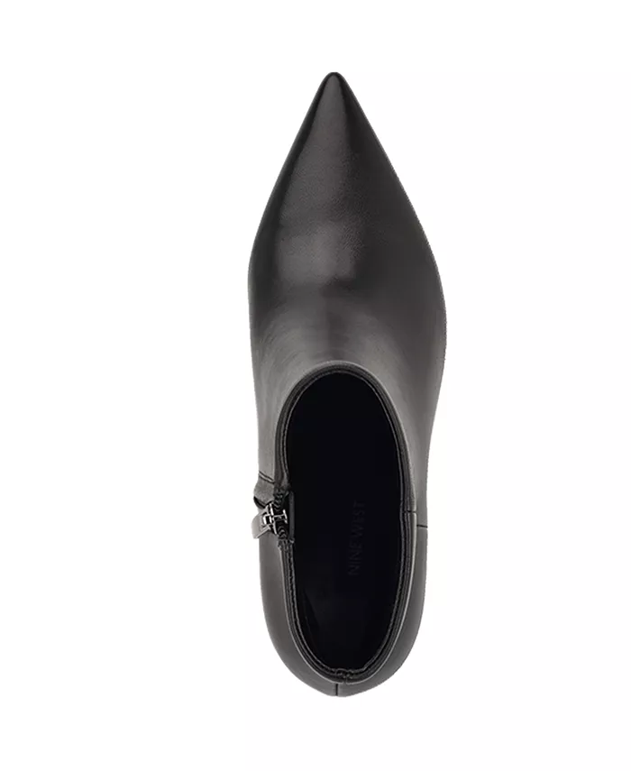 Женские ботильоны Savie на блочном каблуке из кожи Nine West, черный — фото 4