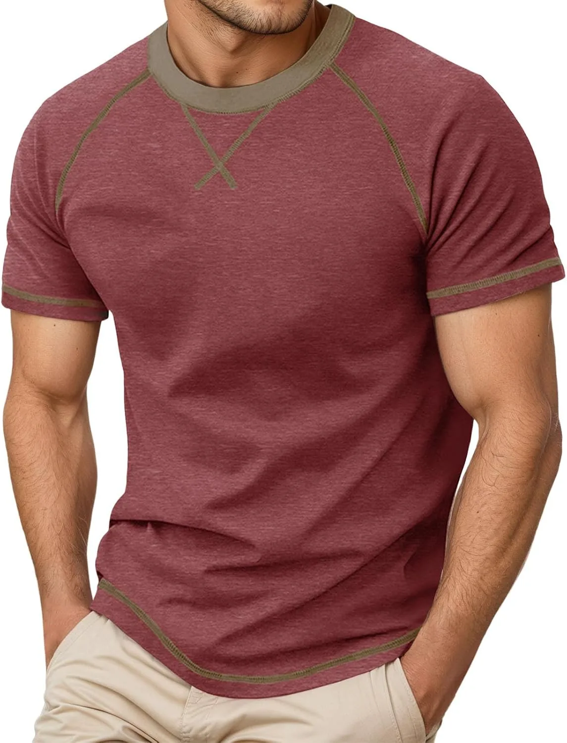 

Мужская летняя футболка с коротким рукавом