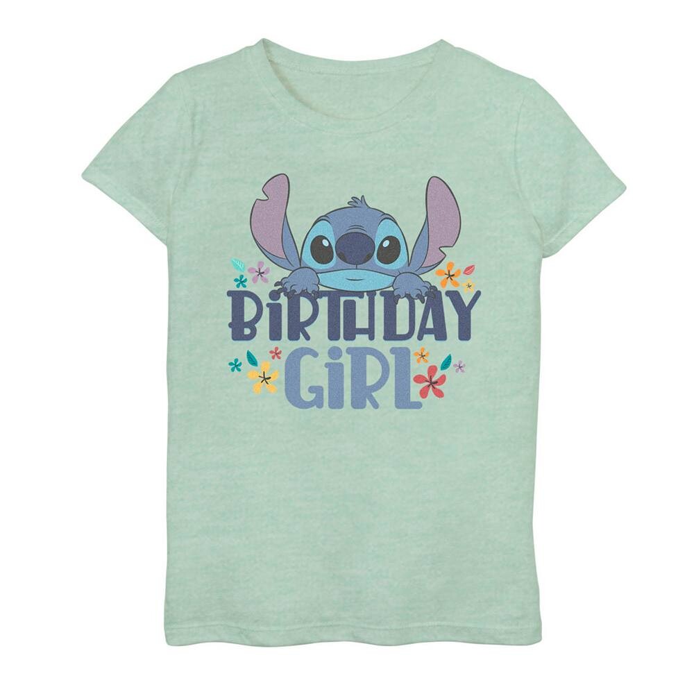 

Футболка Disney's Lilo & Stitch с днем ​​рождения для девочек Licensed Character, цвет Mint