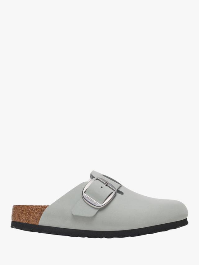 Бостонские клоги из нубука Narrow Fit с большой пряжкой Birkenstock, Sage