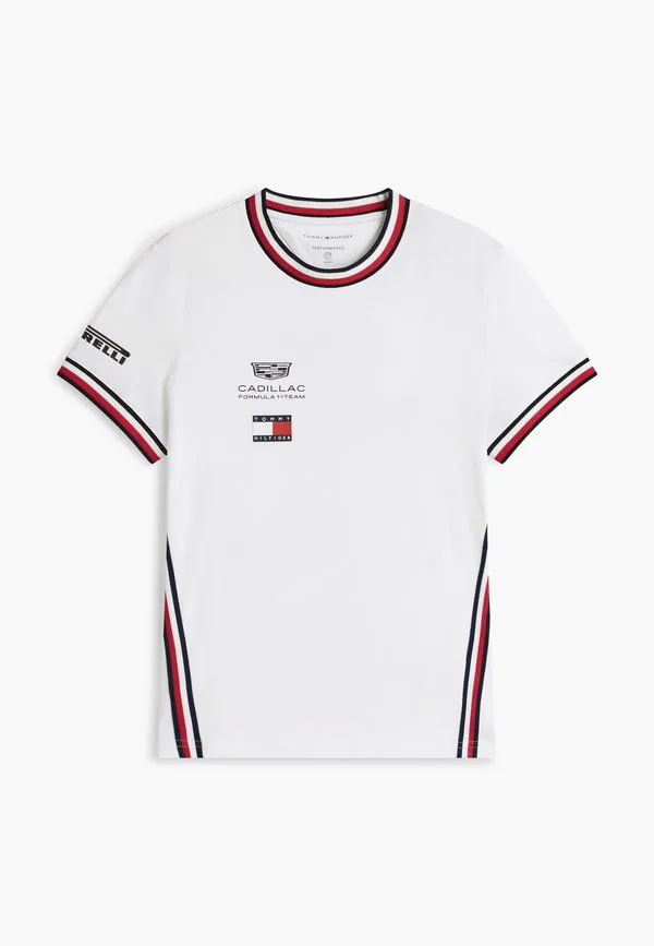 Футболка-Реплика cadillac formula 1 с принтом, укороченная. Tommy Hilfiger, White — фото 4