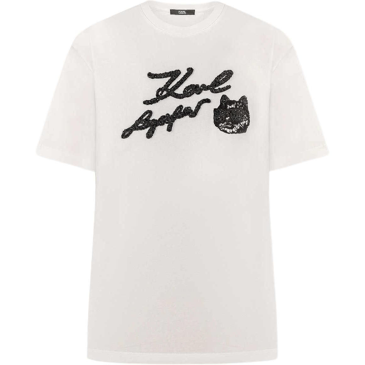 

Футболка KARL LAGERFELD женская белая KARL LAGERFELD / Karl Lagerfeld Jeans