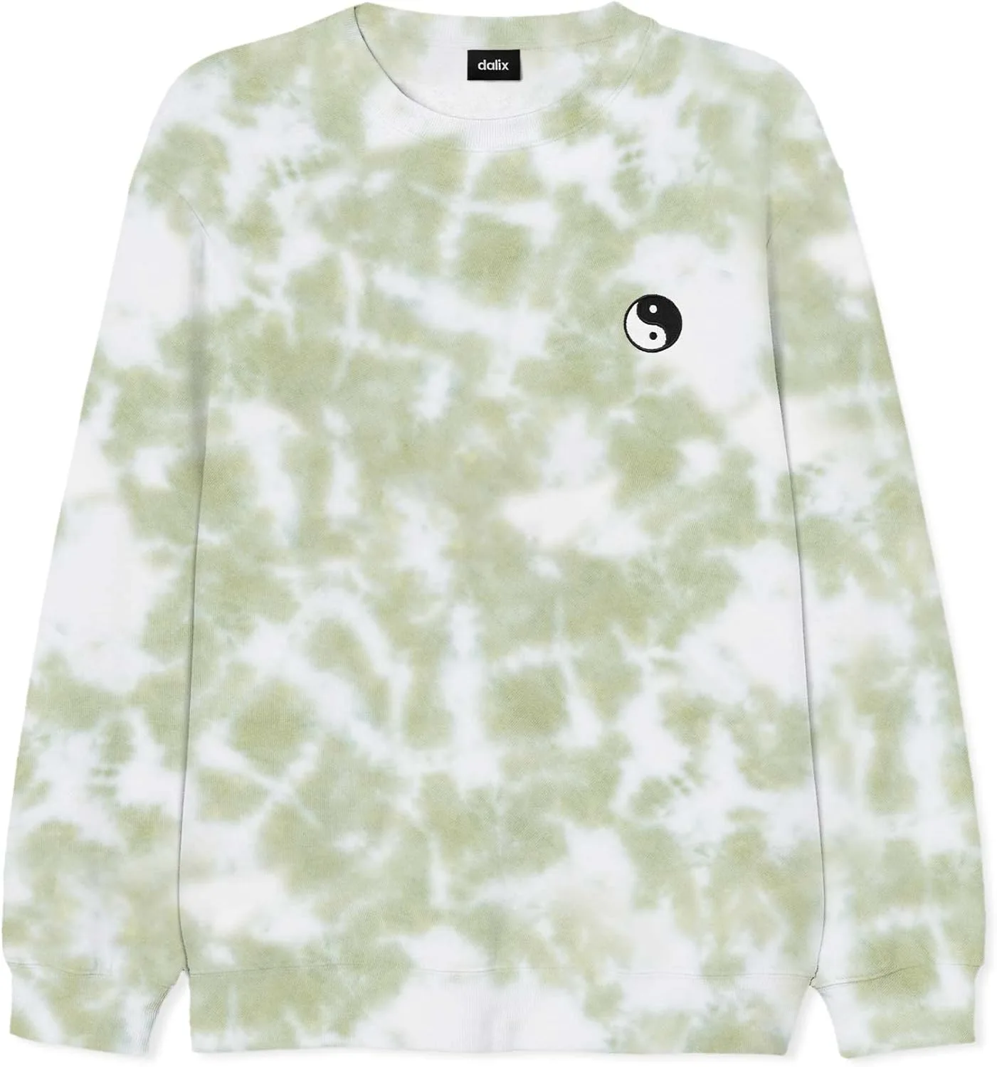 

DALIX вышитый инь-янь лонгслив тай-дай флисовая толстовка