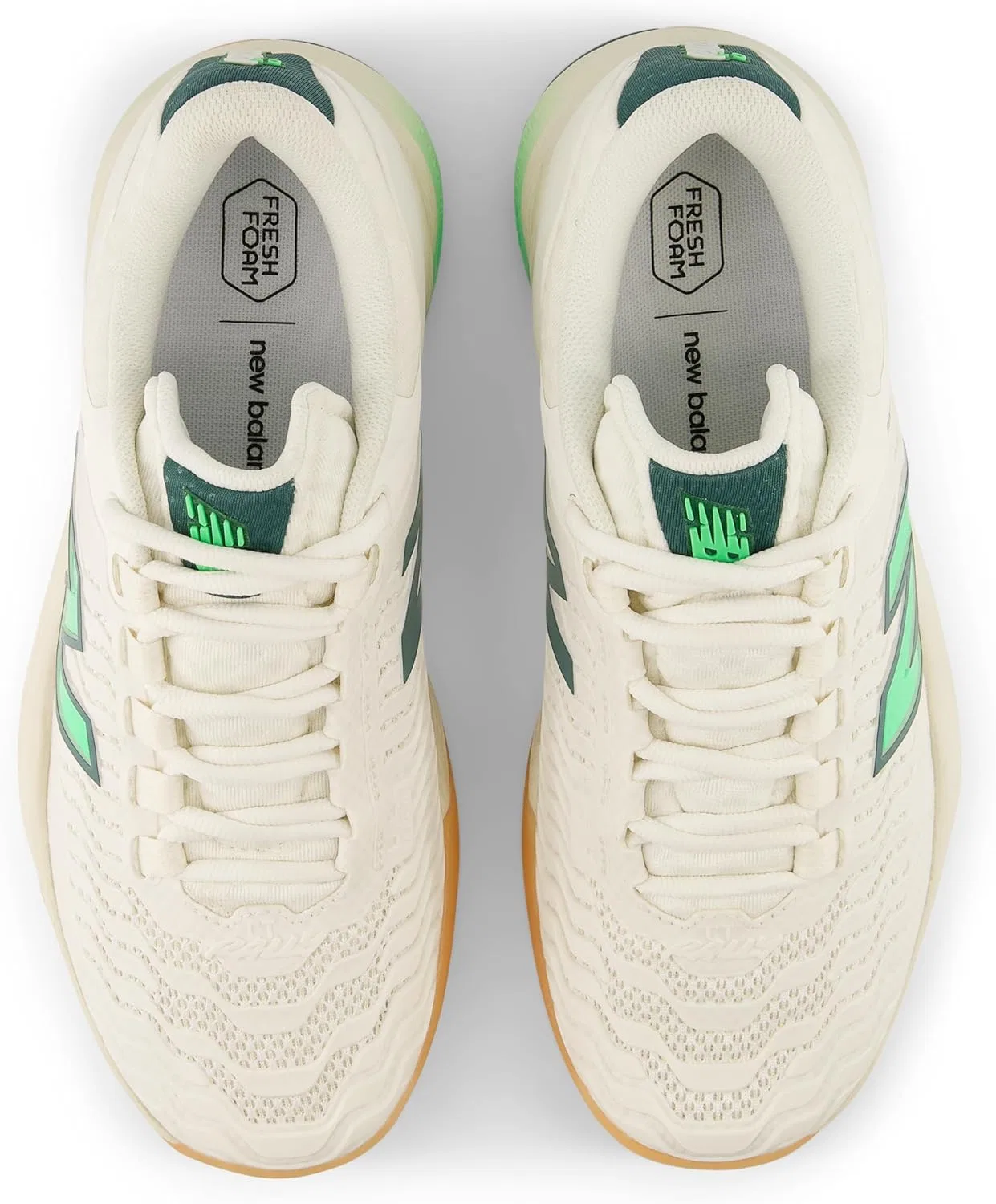Кроссовки для тенниса New Balance Fresh Foam X Ct-Rally V2, Sea Salt/Lime Leaf — фото 4