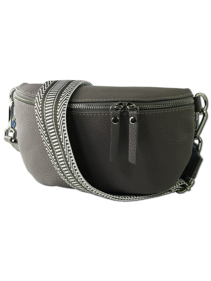 

Наплечная сумка Toscanto Gürteltasche Leder grau, mehrfarbig ca. 25cm
