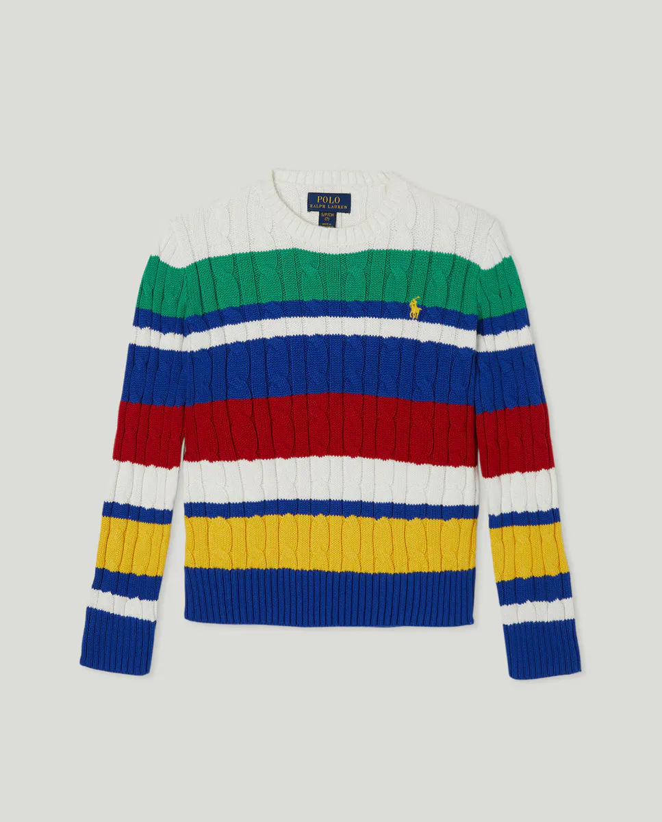 

Свитер для девочек с застежкой-перкинсом Polo Ralph Lauren, тёмно-синий