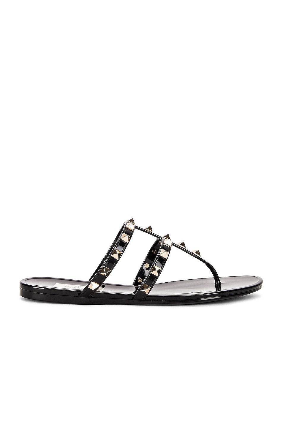 Летние сандалии Rockstud из ПВХ с ремешками Valentino Garavani, цвет Nero