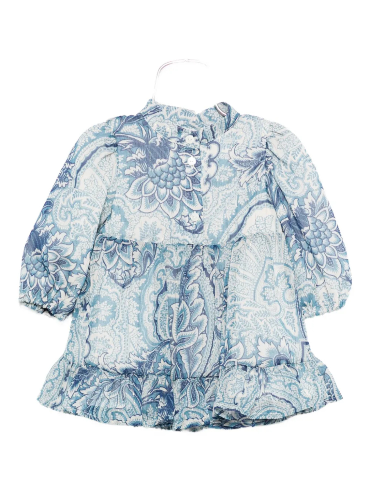 

Платье ETRO KIDS с оборками и узором пейсли, синий