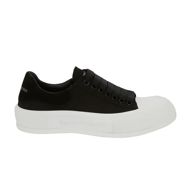 Кроссовки Alexander McQueen Wmns Deck Lace-Up Plimsoll 'Black', черный