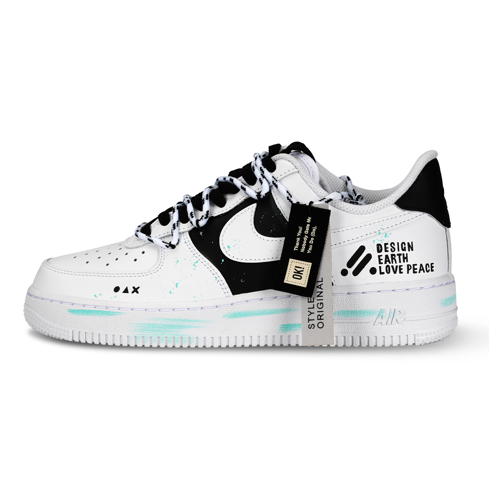 

Nike Кроссовки Air Force 1 с низким верхом, противоскользящие, дышащие, мужские, белые, черные