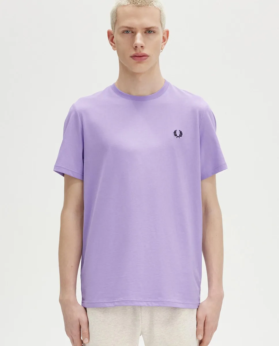 

Мужская однотонная футболка с коротким рукавом Fred Perry, сиреневый