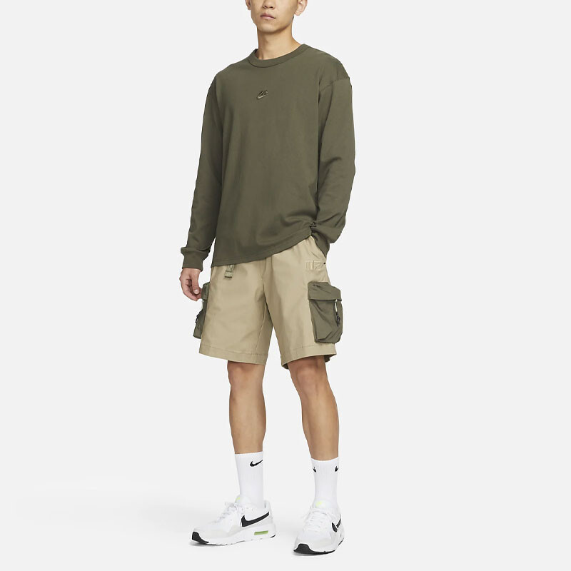 Шорты-карго мужские оливково-зеленые Nike, оливково-зеленый — фото 4