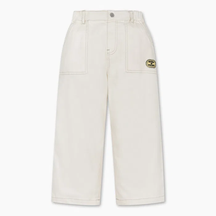 Детские цветные брюки-багги айвори от Benetton Kids