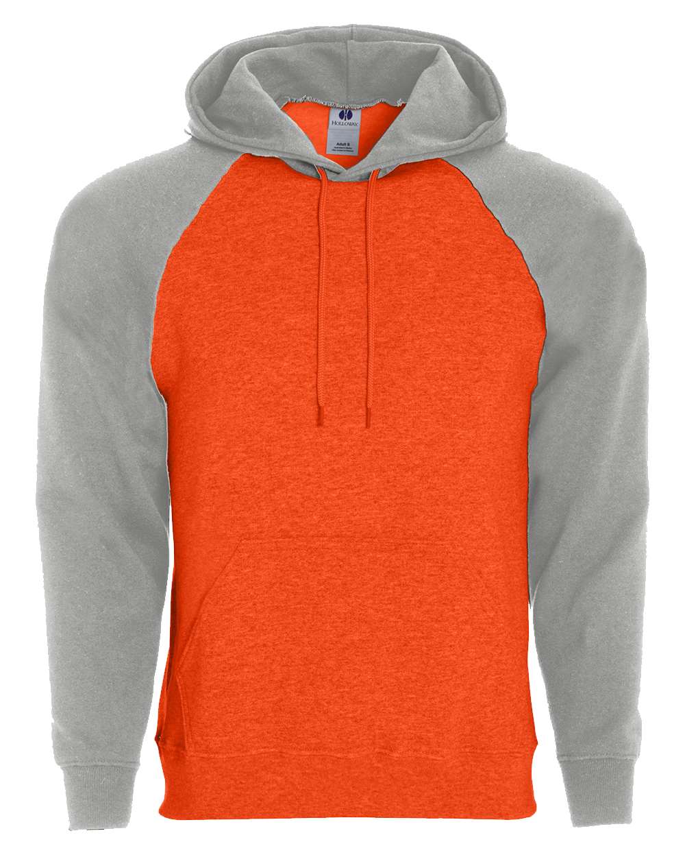 

Мужская спортивная флисовая толстовка с капюшоном и баннером Holloway, цвет orange/ athletic heather