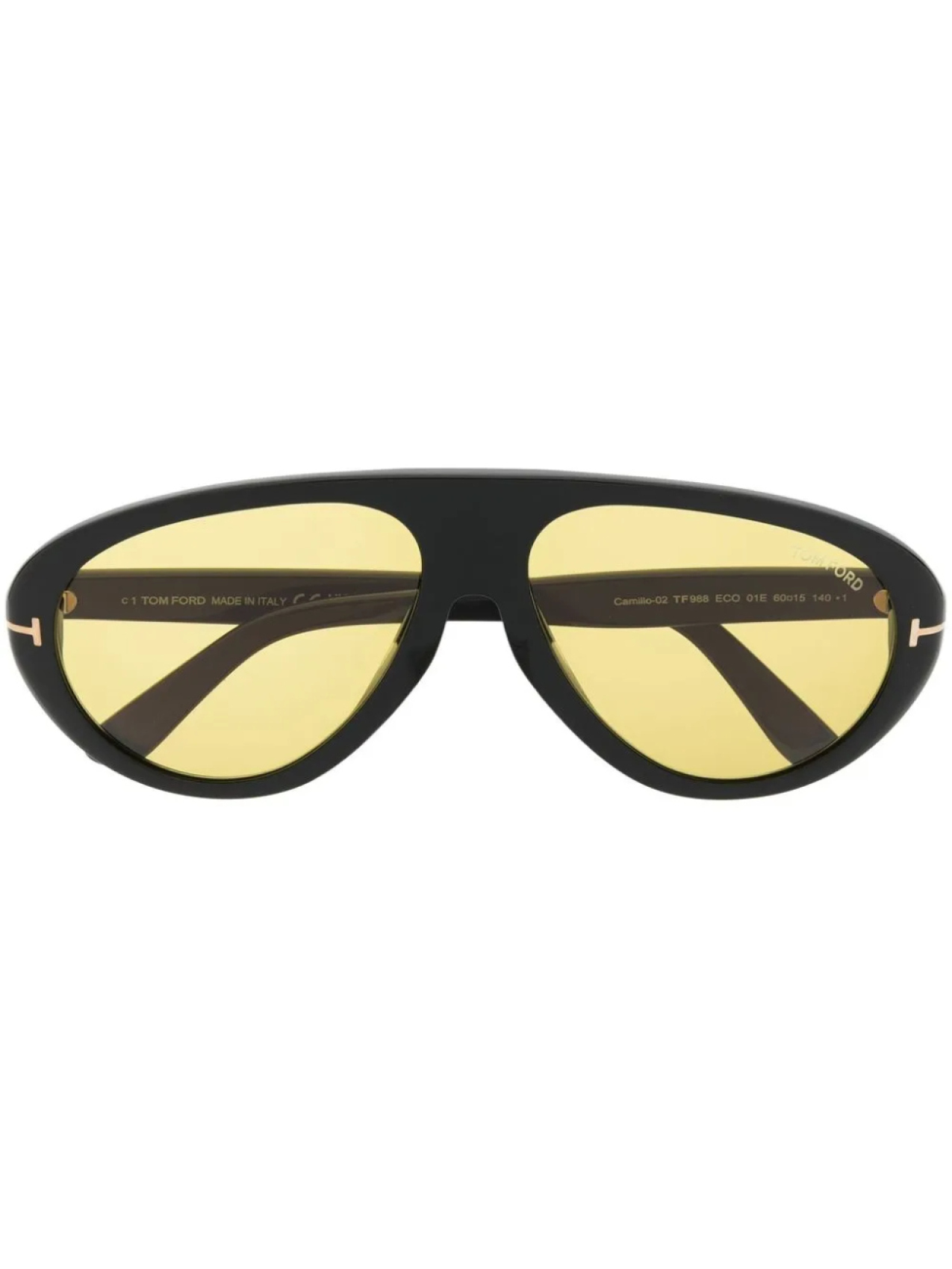

TOM FORD Eyewear солнцезащитные очки-пилоты с логотипом, черный