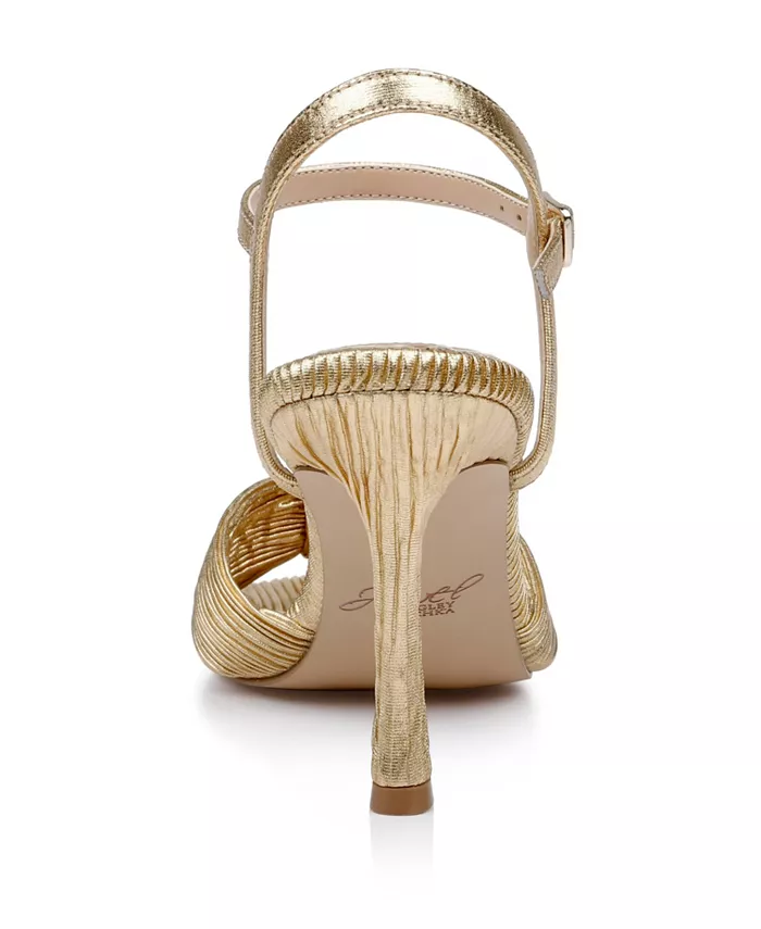 Женские вечерние босоножки Hydee Knot на шпильке Jewel Badgley Mischka, желтый — фото 3