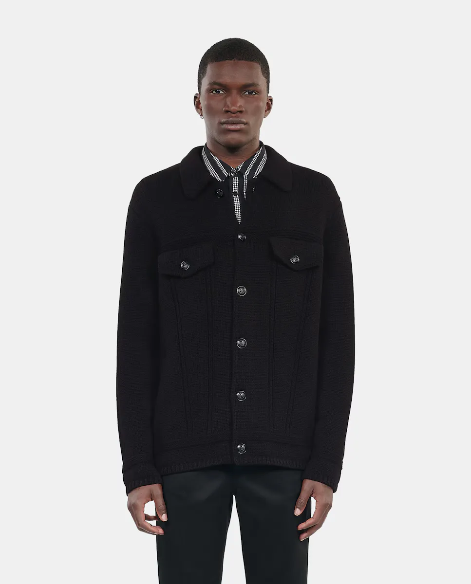 

Мужской шерстяной кардиган The Kooples, чёрный