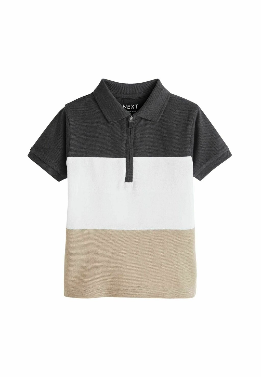 

Рубашка поло SHORT SLEEVE REGULAR FIT Next, цвет black cream
