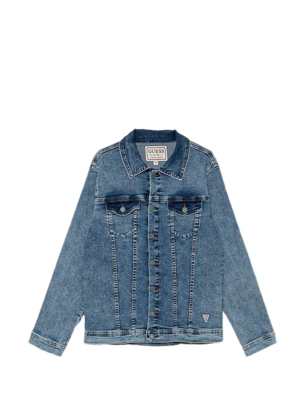 Джинсовая куртка на пуговицах Guess Kids, синий