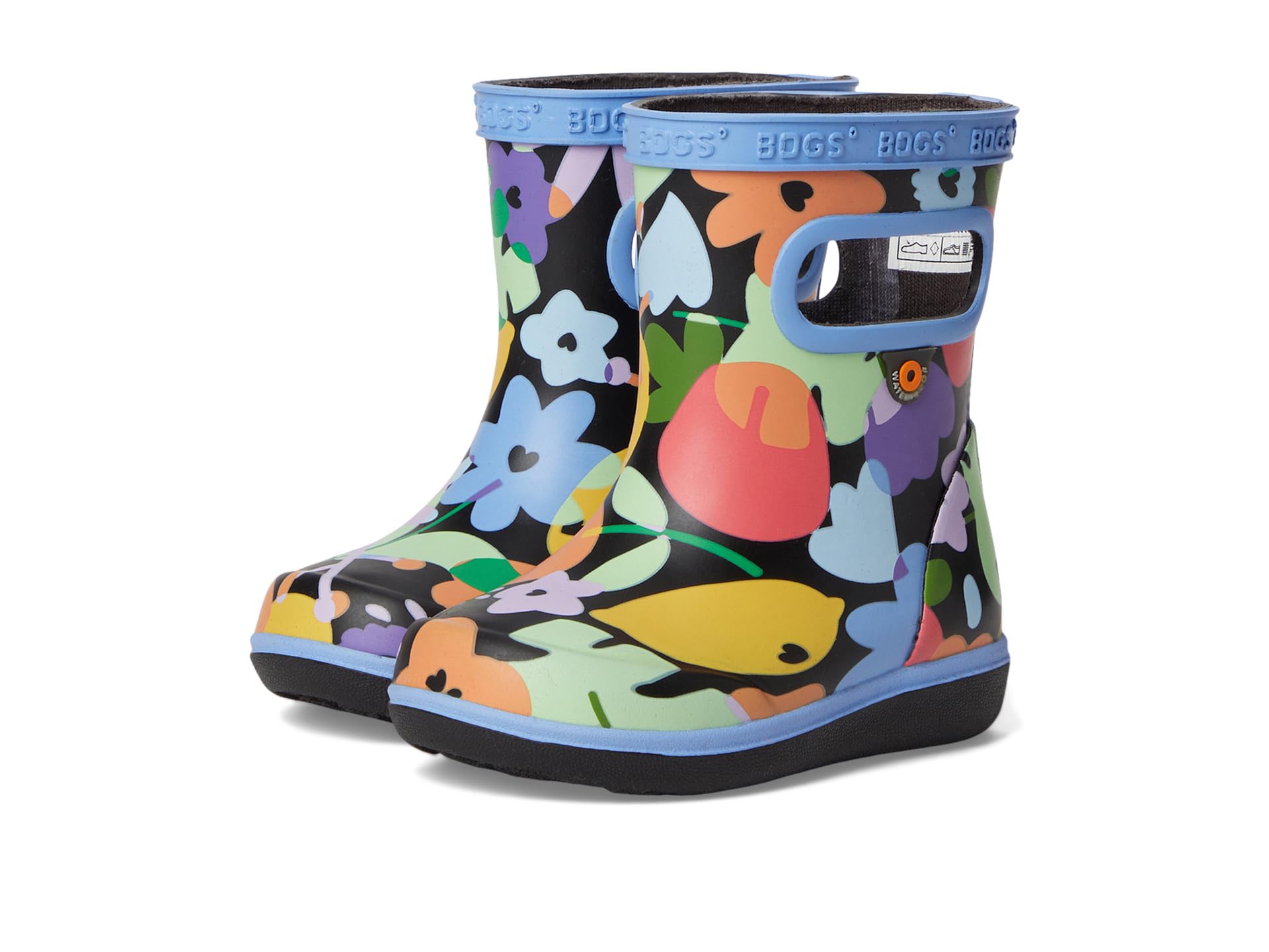 

Ботинки Bogs Kids Skipper II Overlap Flowers, черный мульти