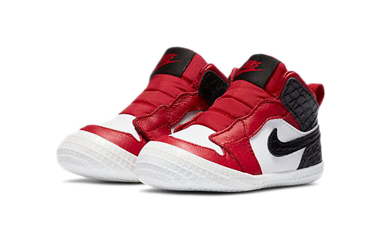 Сандалии Jordan 1 Crib Bootie Satin Snake Chicago I — фото 3