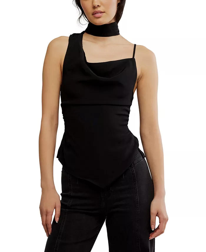 

Женская майка с асимметричным вырезом True To You Free People, черный