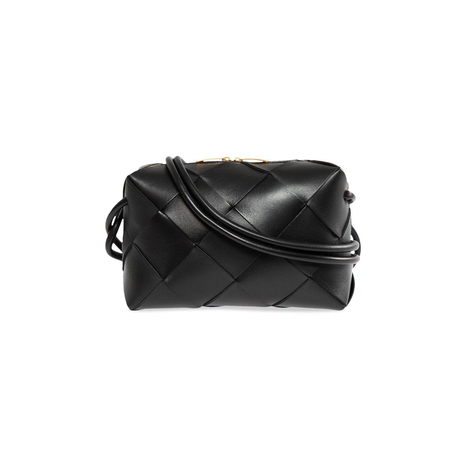 

Маленькая сумка для фотоаппарата Bottega Veneta, цвет Черный/Золотой