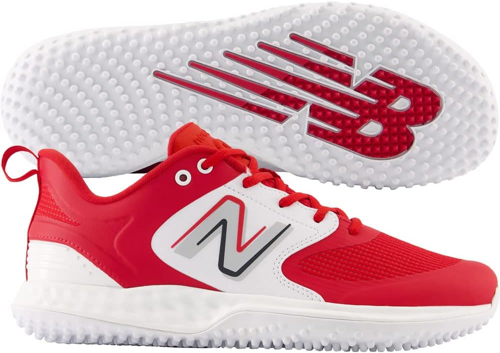 Мужские кроссовки New Balance Fresh Foam 3000 V6 для игры на искусственном газоне, белый/красный — фото 2