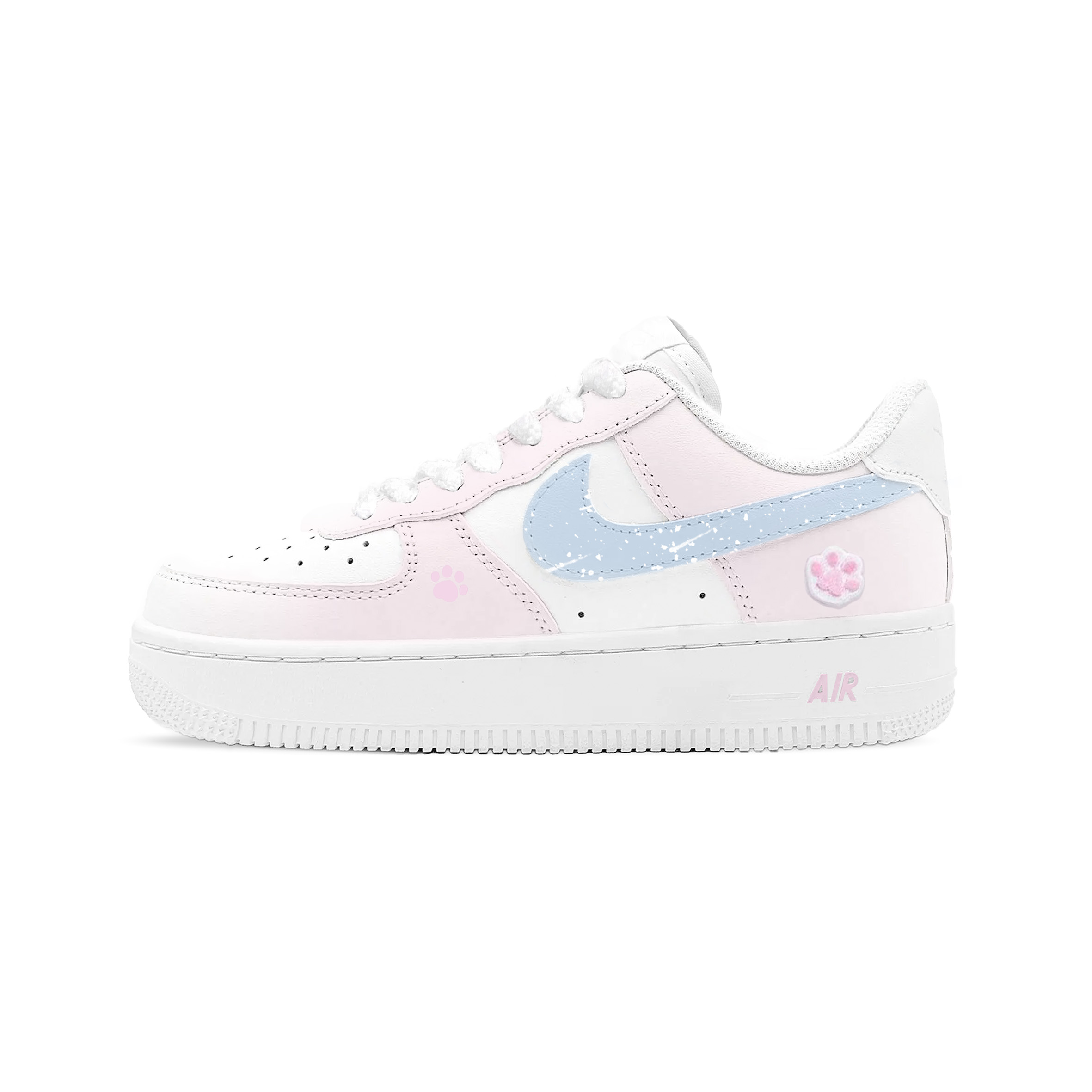 

Кроссовки Air Force 1 LE с низким верхом, амортизирующие, противоскользящие, износостойкие, для детей и подростков Nike, белый/розовый