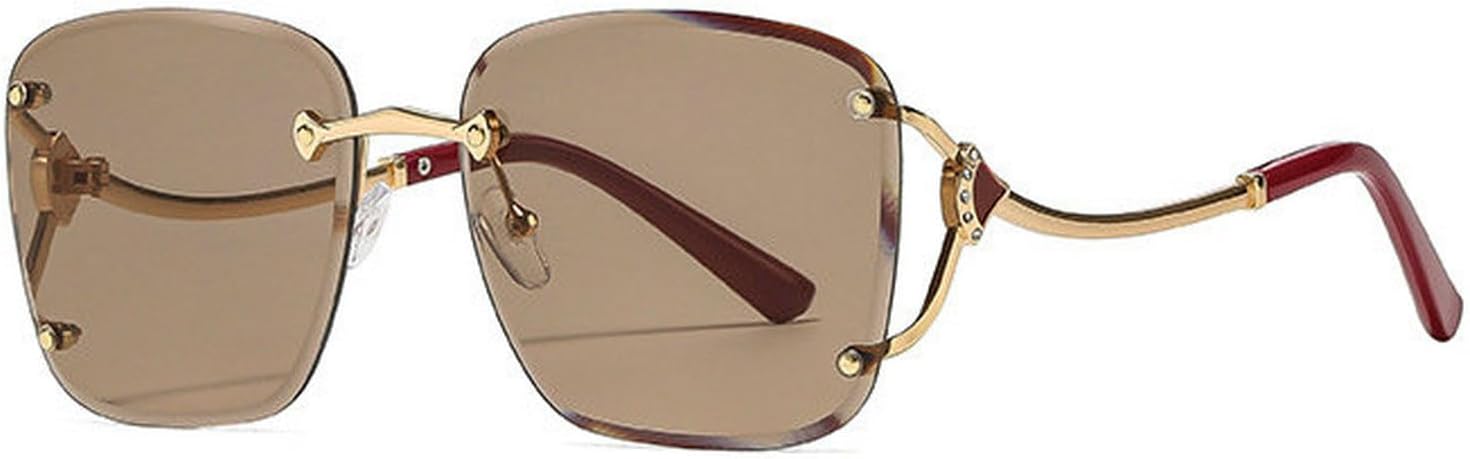 

Солнцезащитные очки Laureles Oversized Square Rimless Sunglasses для женщин, винтажные золотисто-шампаньевые солнцезащитные очки для мужчин, градиентные солнцезащитные очки, C3