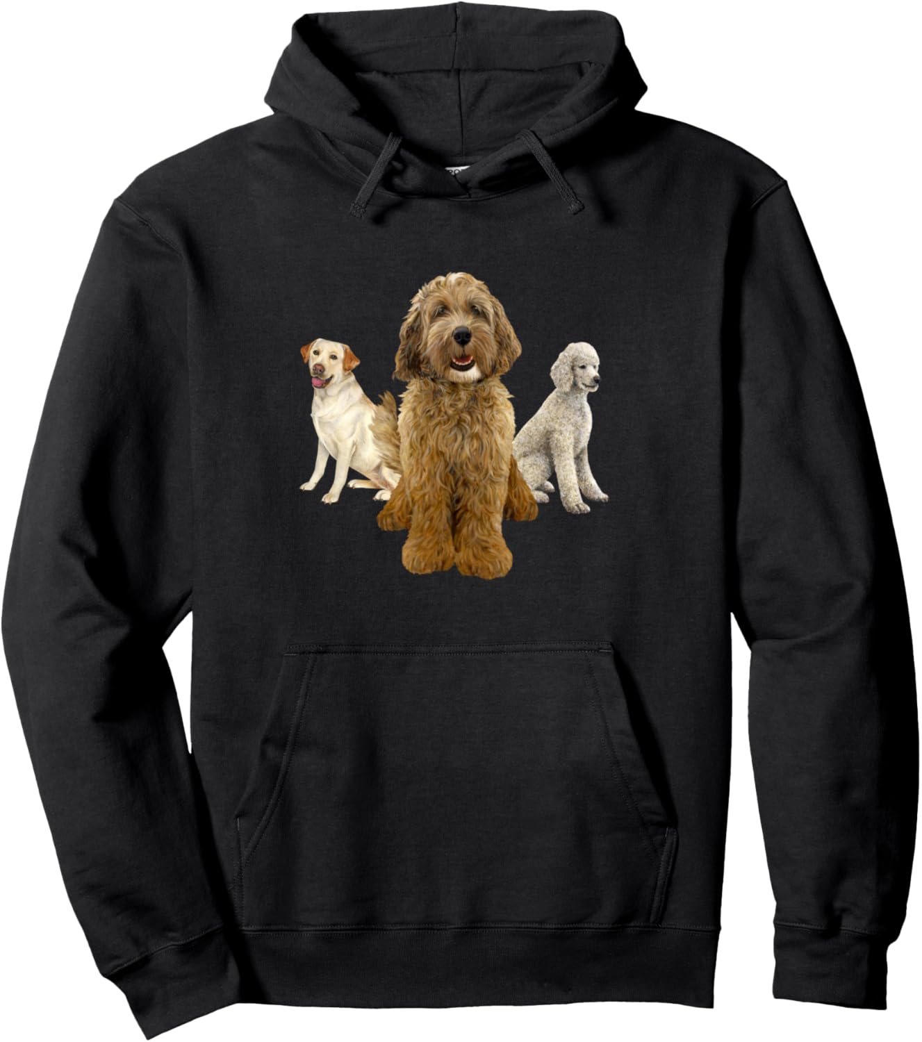 

Худи Labrador Doodle Trio Delight, черное Charming Canine Companions Labradoodles