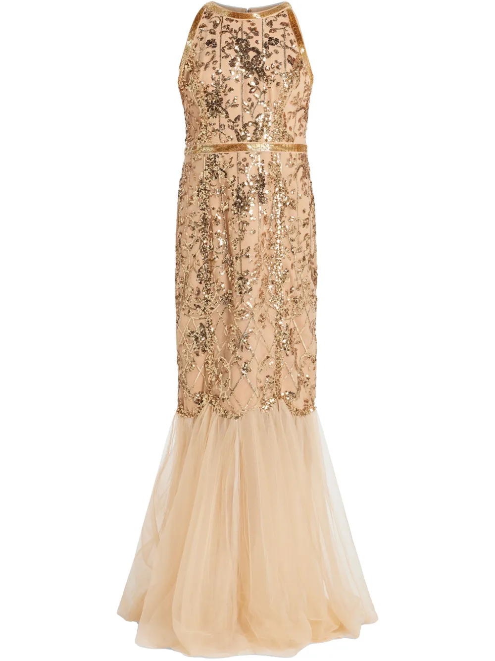 

Платье с пайетками Marchesa Notte, нейтральный