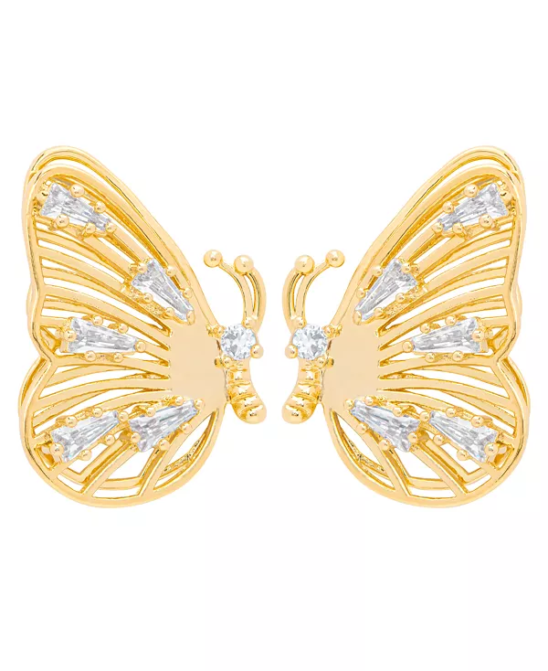 

Серьги-Гвоздики с бабочками из позолоченного кубического циркония Macy'S, gold-plated