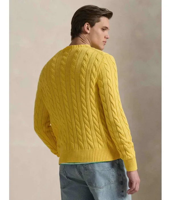Свитер regular fit Polo Ralph Lauren, желтый — фото 3