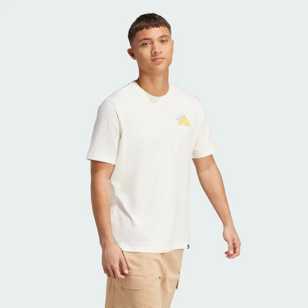 Футболка с капюшоном и графическим изображением жареного сыра Adidas, white — фото 3
