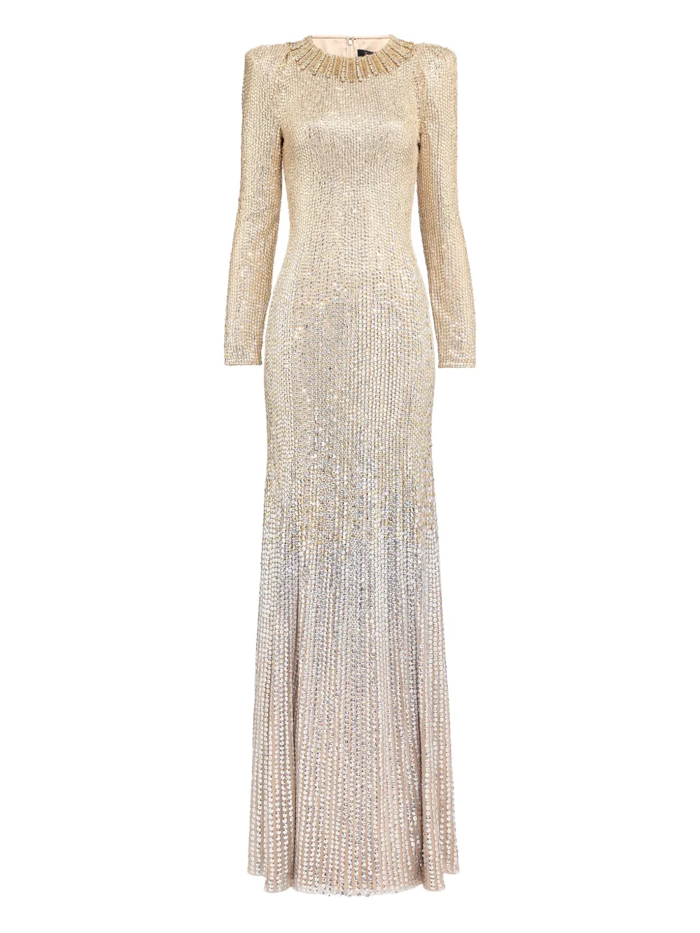

Декорированное платье Juiette с длинными рукавами Jenny Packham, нейтральный