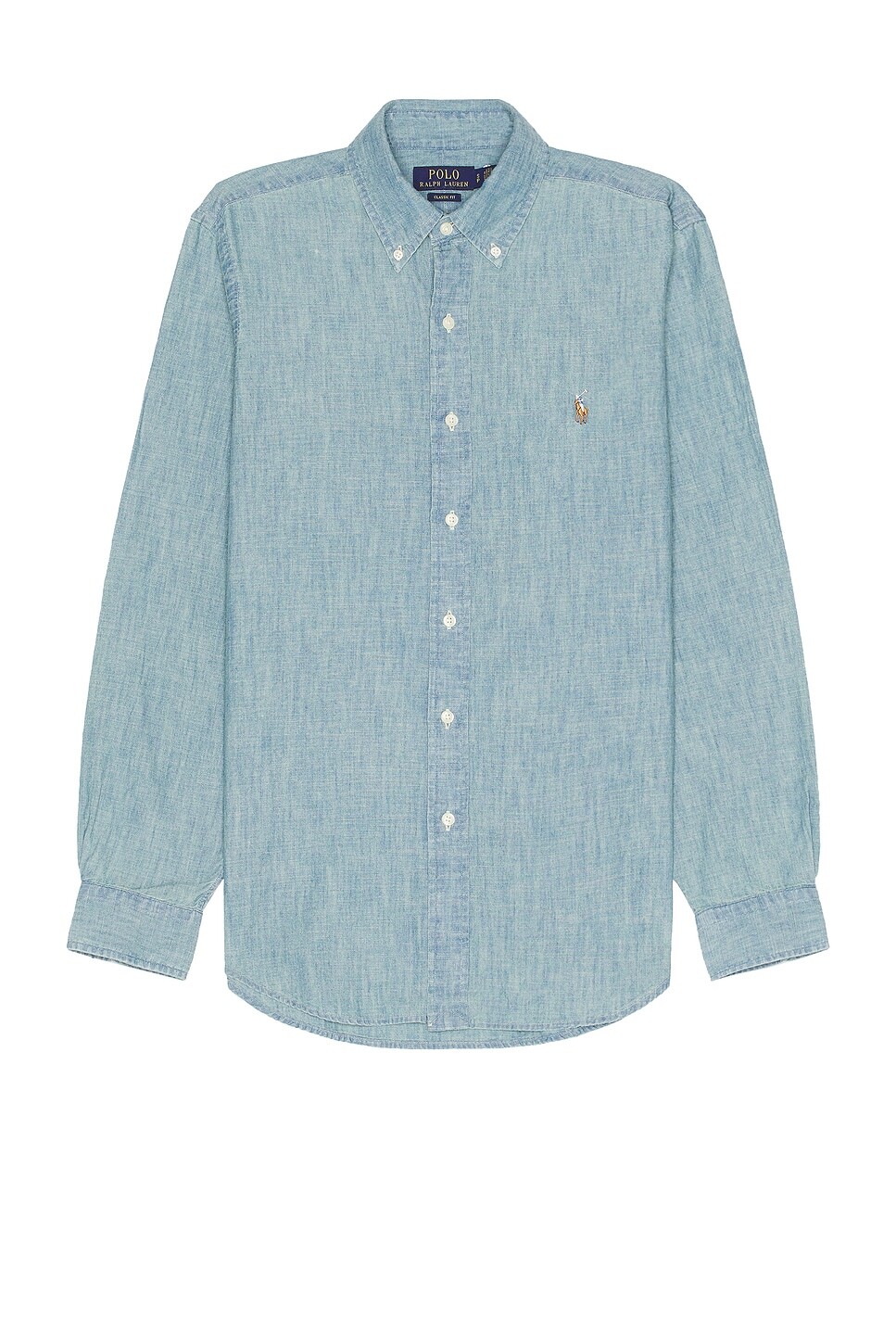 

Спортивная рубашка из денима и шамбре Polo Ralph Lauren, цвет Chambray