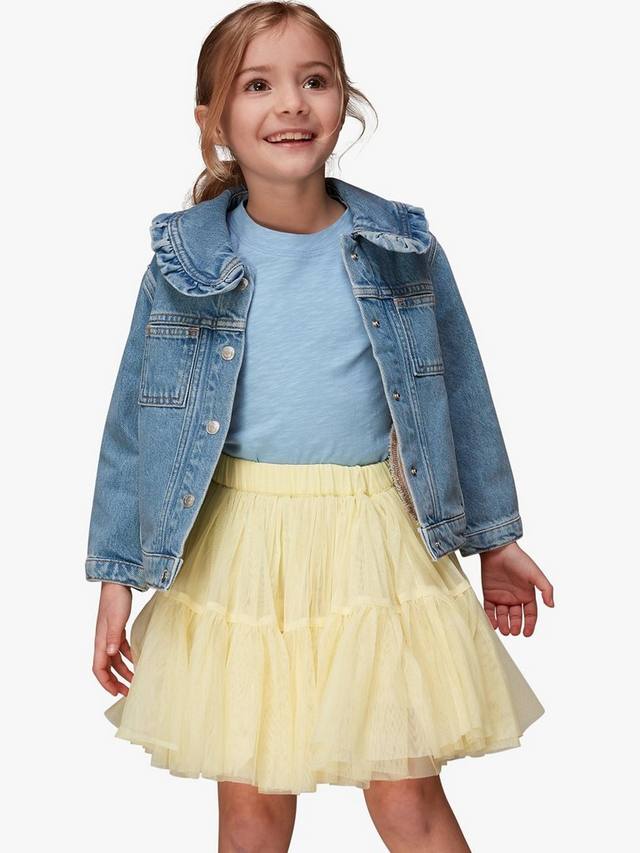 

Детская юбка мини из фатина Izzy Whistles, Lemon