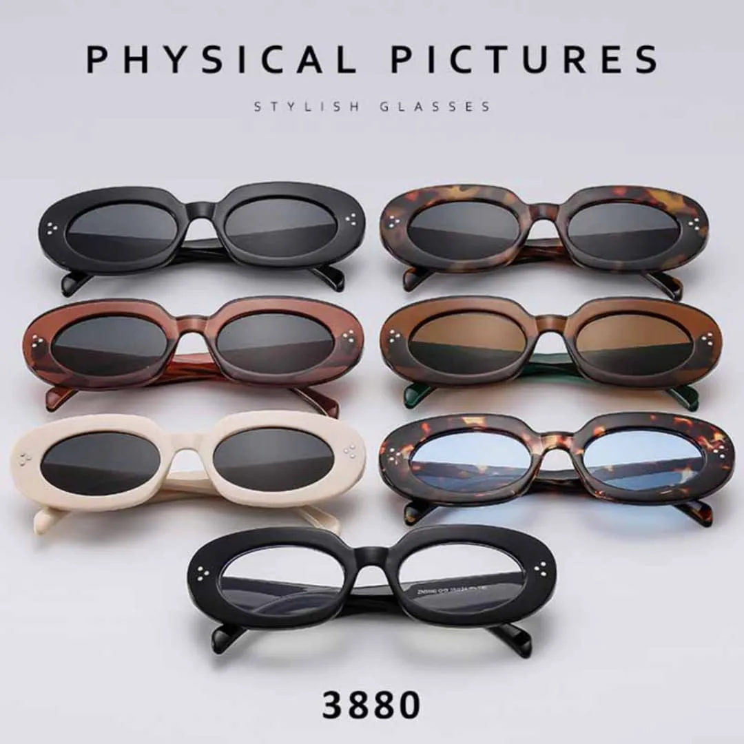 

Солнцезащитные очки с защитой UV400 | Rivets Small Oval Punk | Линзы конфетных цветов для занятий спортом на открытом воздухе и вождения DSVIGF, Tea Gray