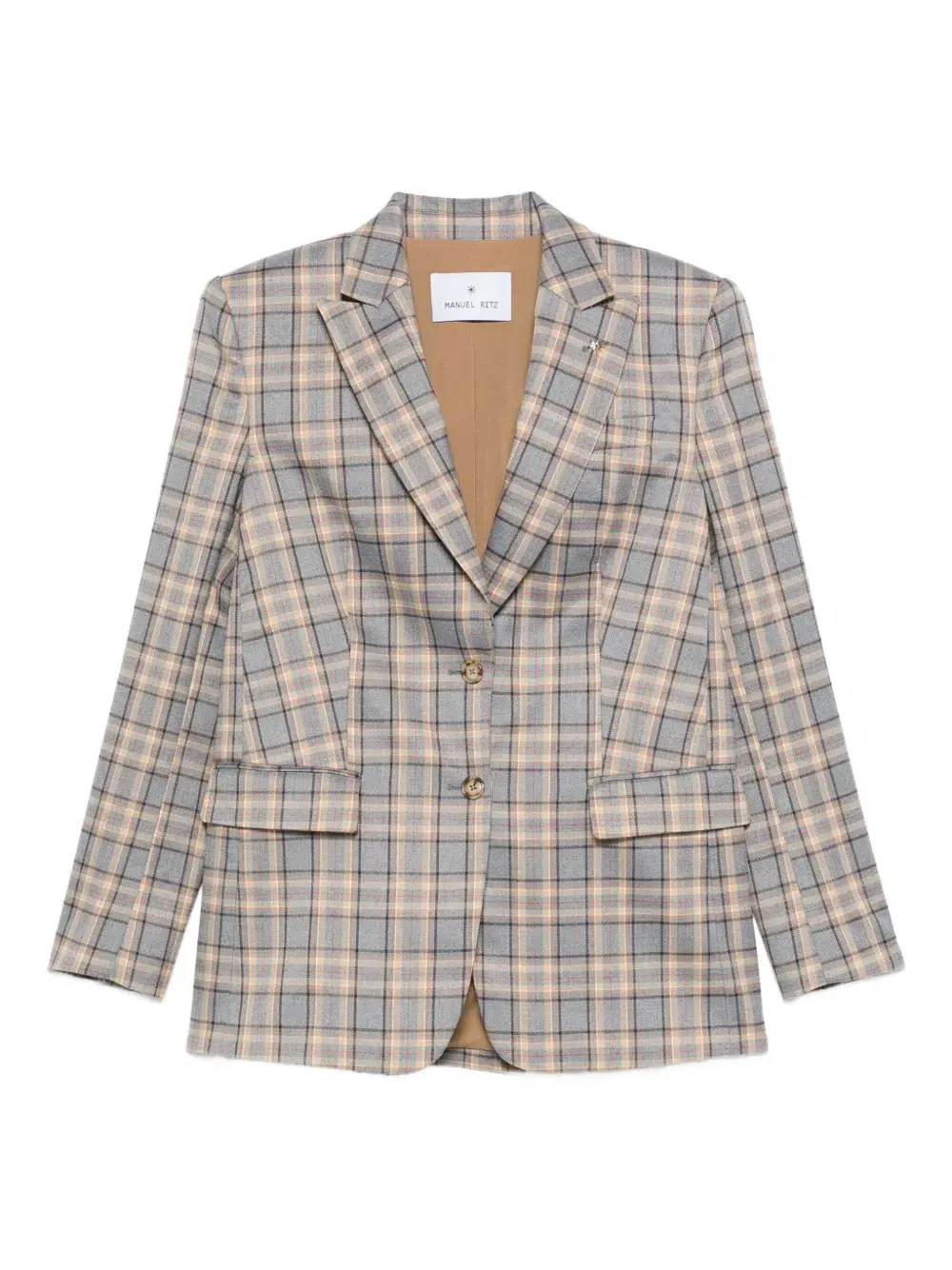 

Блейзер в клетку Manuel Ritz, серый