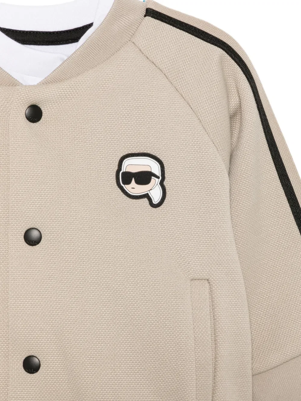Комплект брюк с нашивкой с логотипом Karl Lagerfeld Kids, нейтральный — фото 3
