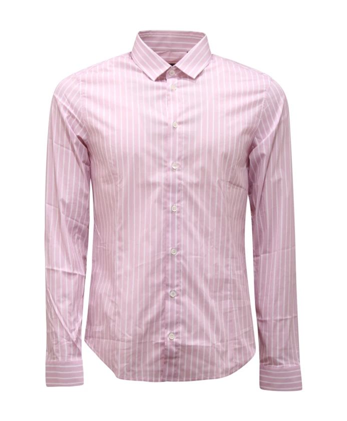 

Полосатая рубашка розово-белого цвета Patrizia Pepe, розовый