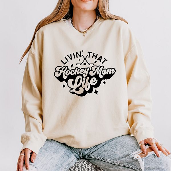 

Легкий свитшот Livin' that hockey mom life с эффектом garment dyed Simply Sage Market, Ivory, Зеленый, Легкий свитшот Livin' that hockey mom life с эффектом garment dyed Simply Sage Market, Ivory