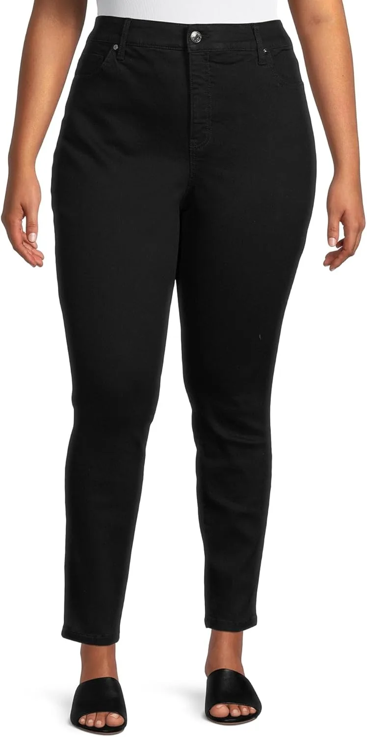 

Terra & Sky Women's High Rise 5-Pocket Plus Size Skinny Jeans