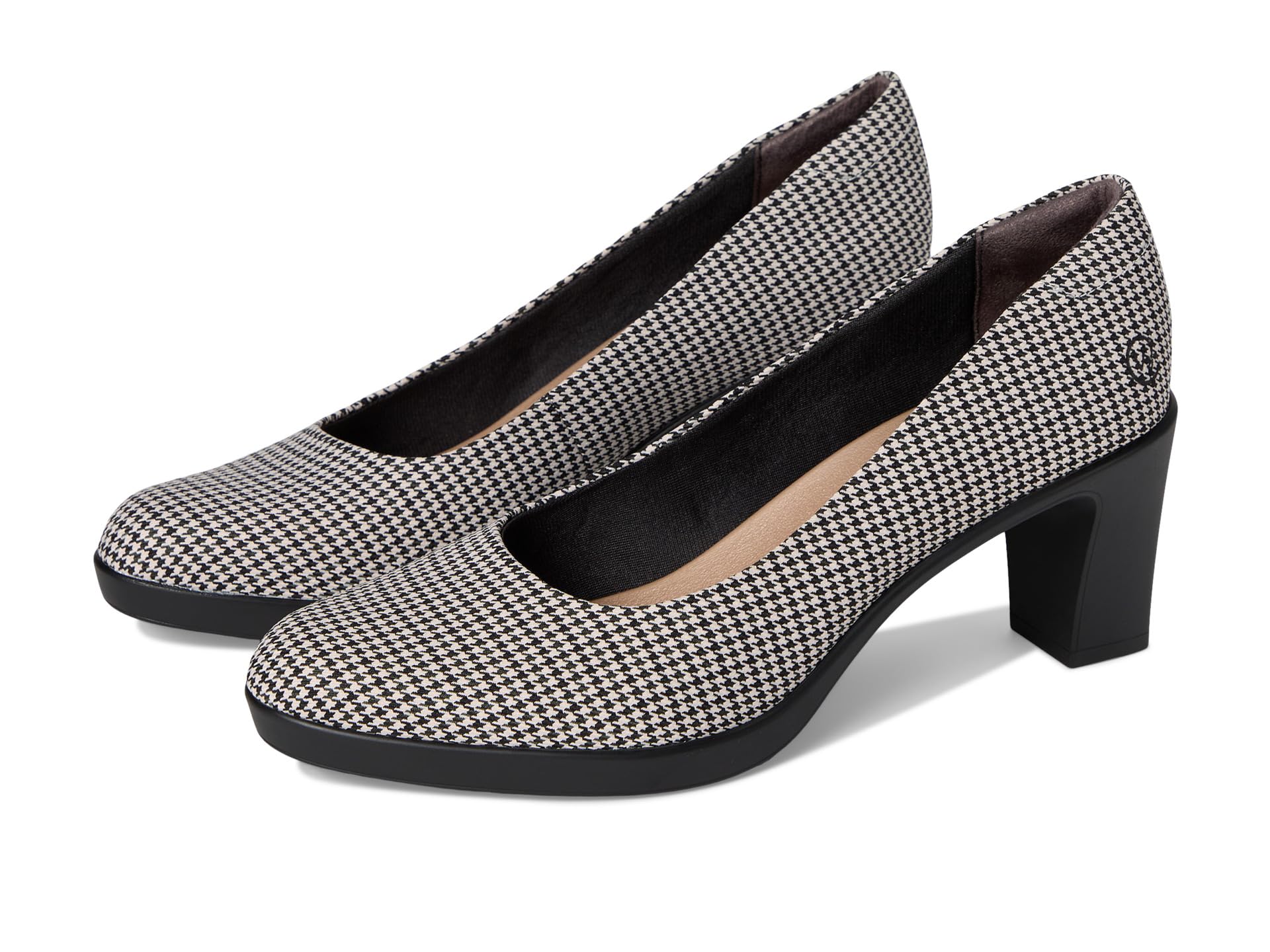 Туфли LifeStride Elevate Pump Shoes, цвет Black/Bone Houndstooth