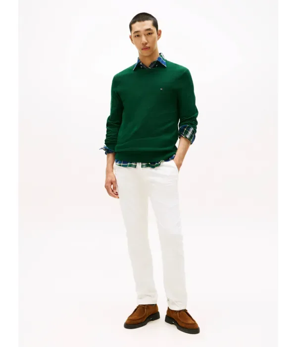 Свитер regular fit Tommy Hilfiger, бутылочно-зеленый — фото 2