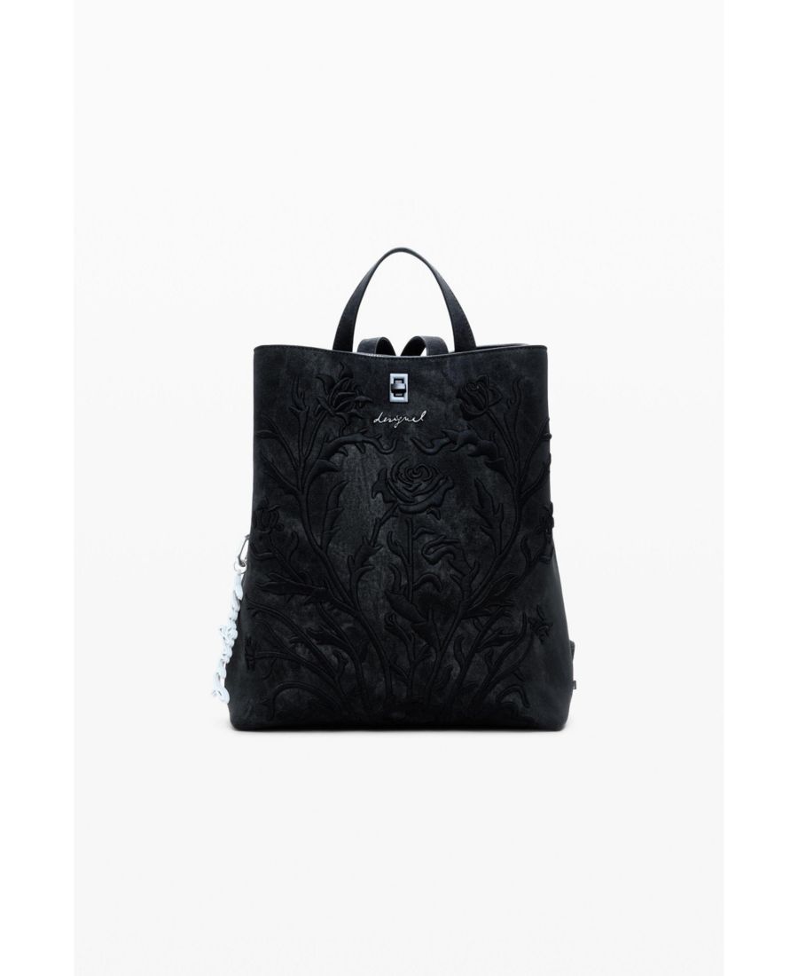 

Небольшой женский рюкзак с 3D-эффектом и цветочным рисунком Desigual, Black