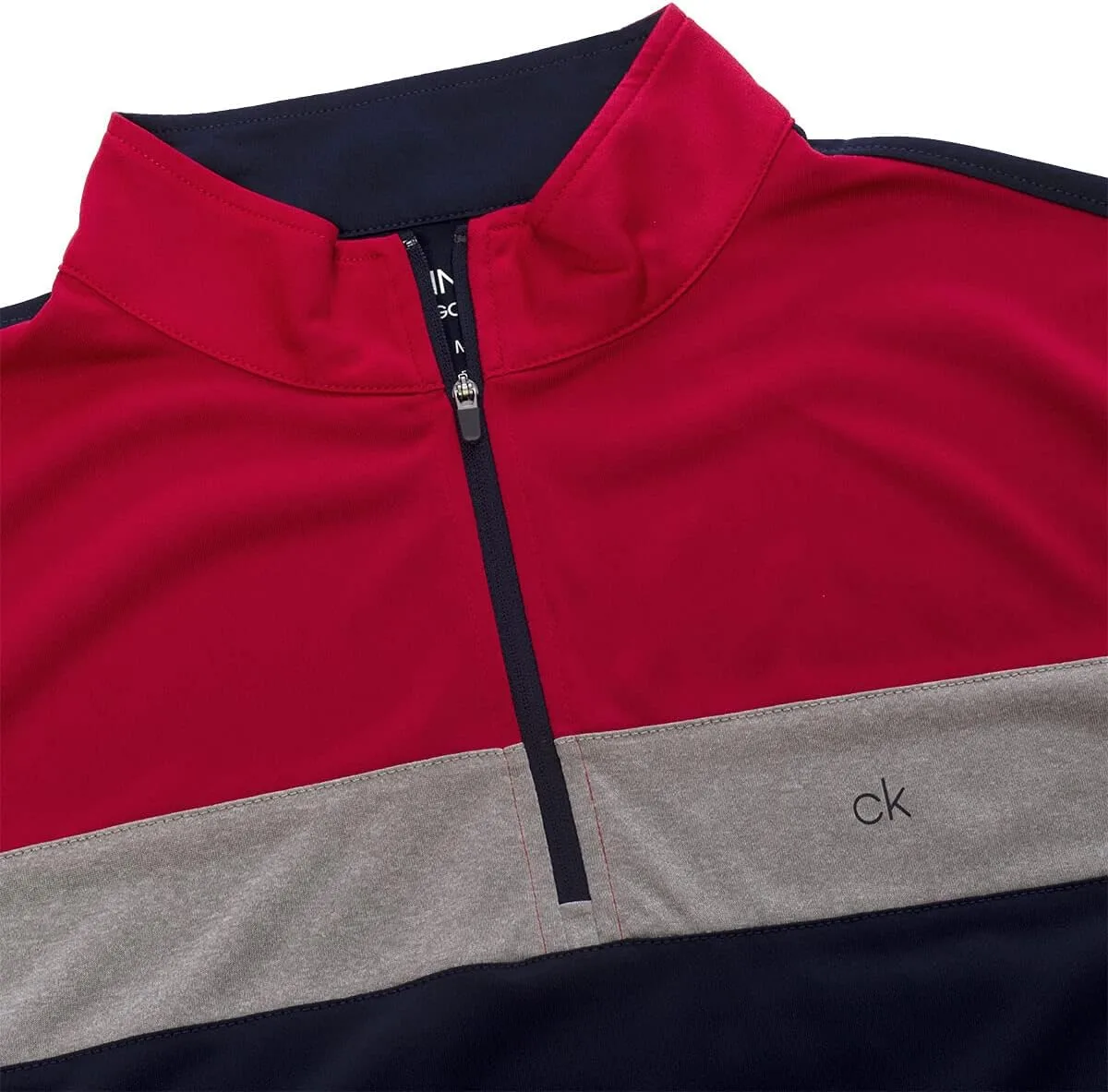 Calvin Klein мужской гольф-свитер Smith River с воротником-стойкой и молнией на 1/4 — фото 3